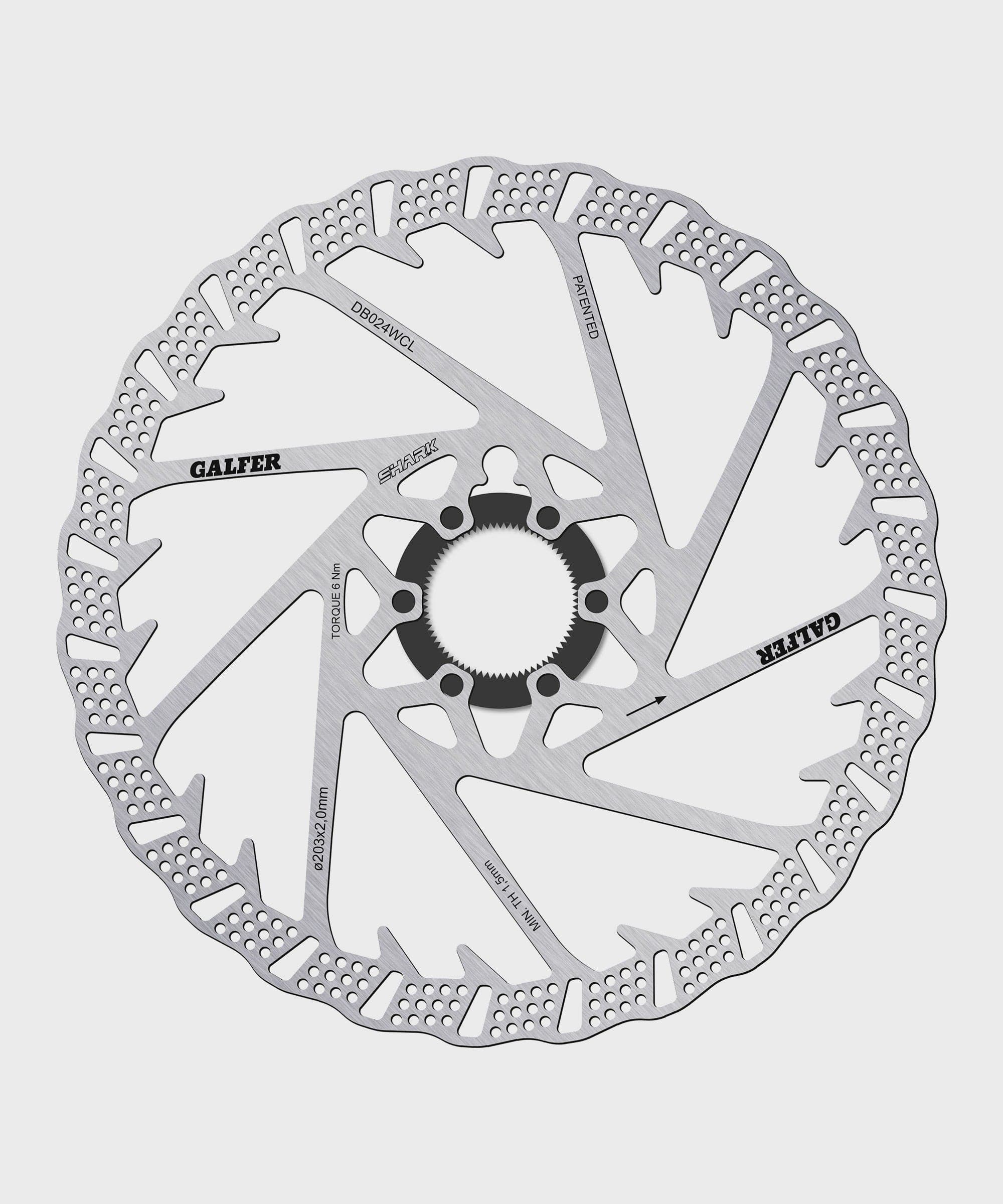 Galfer Shark Disc Rotor - Centerlock -203 x 2.0mm