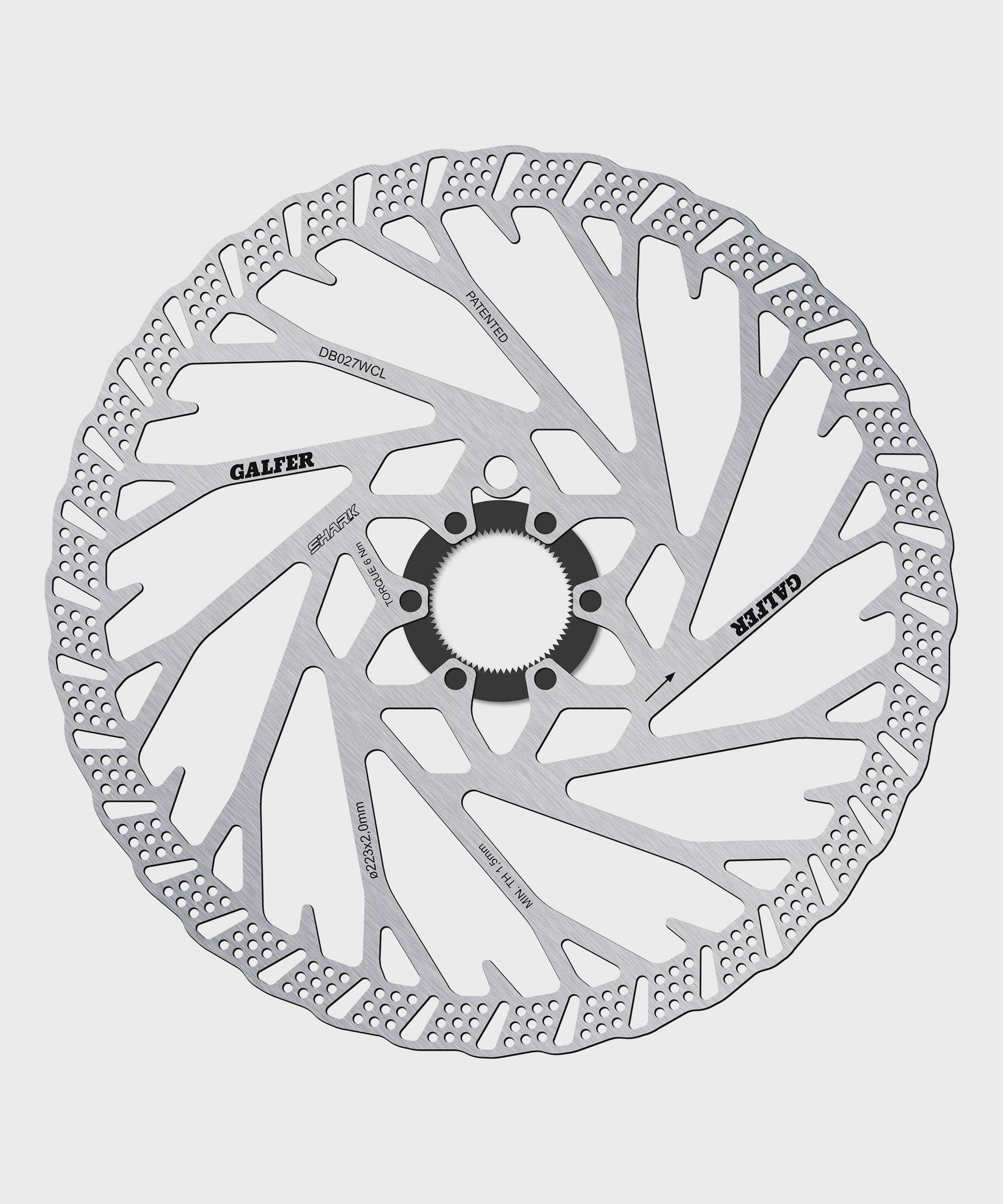 Galfer Shark Disc Rotor - Centerlock -223 x 2.0mm