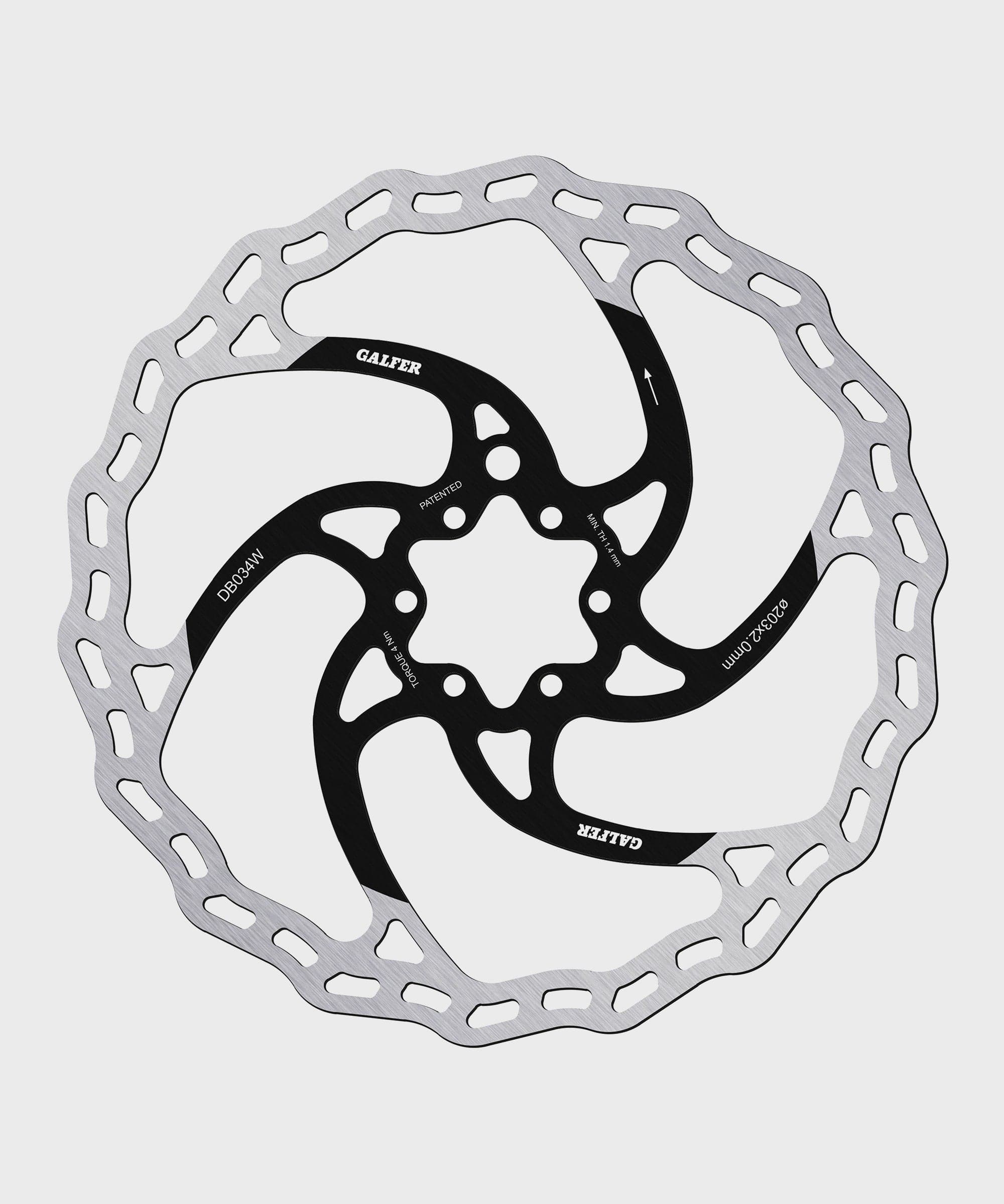 Galfer Wave Disc Rotor - 6 Bolt - 203 x 2.0mm