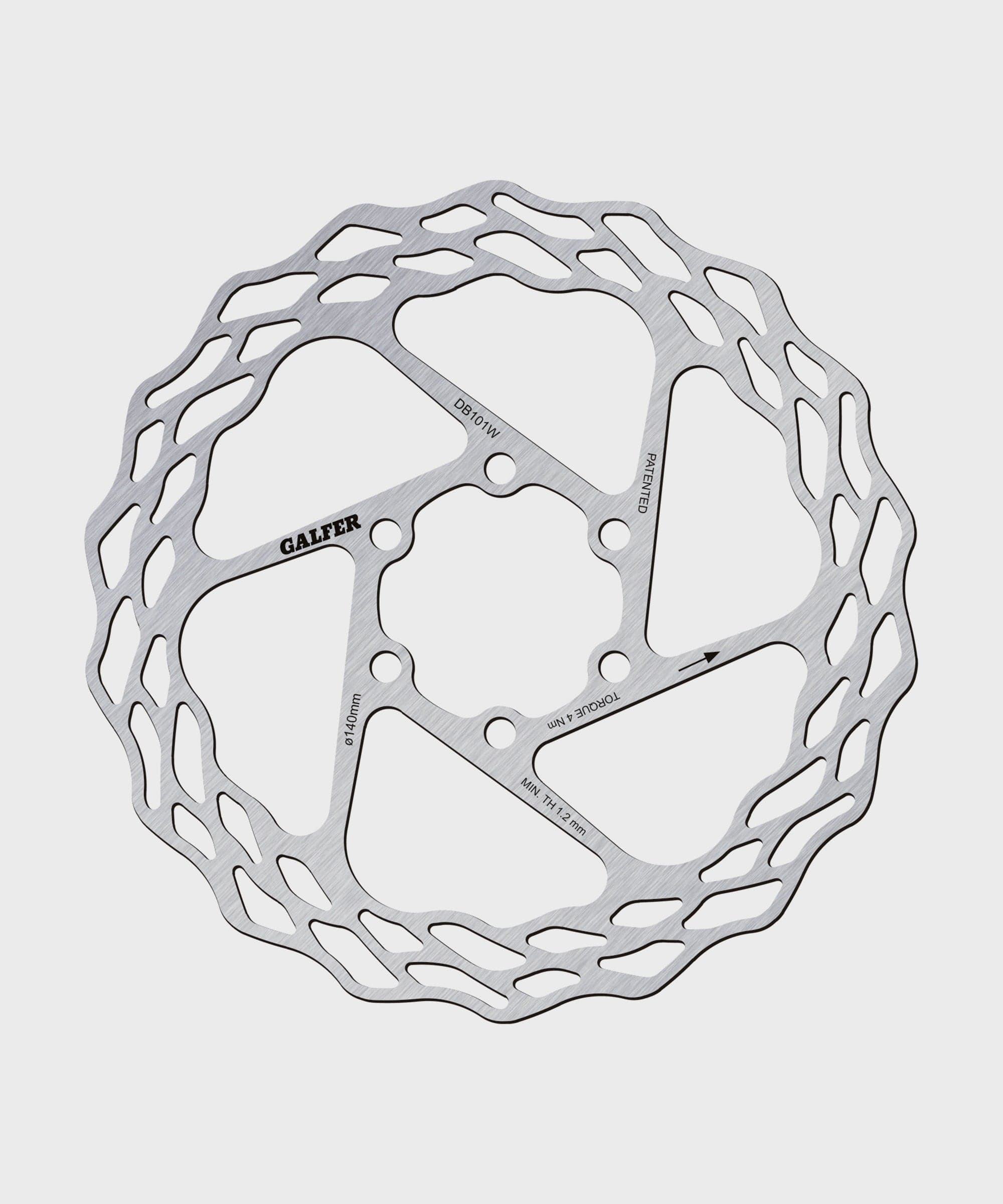 Galfer Wave Road Disc Rotor - 6 Bolt - 140 x 1.8mm