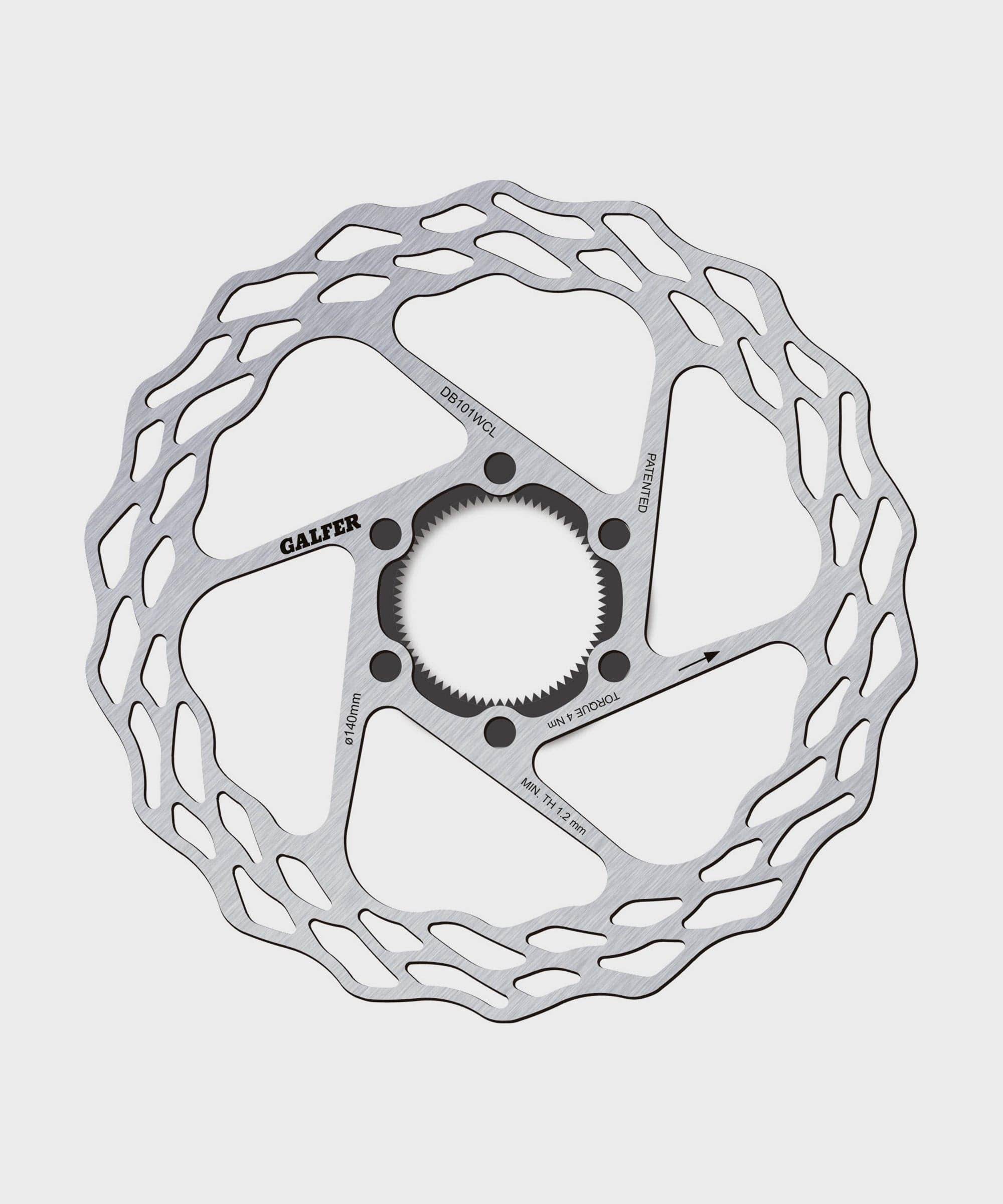 Galfer Wave Road Disc Rotor - Centerlock - 140 x 1.8mm