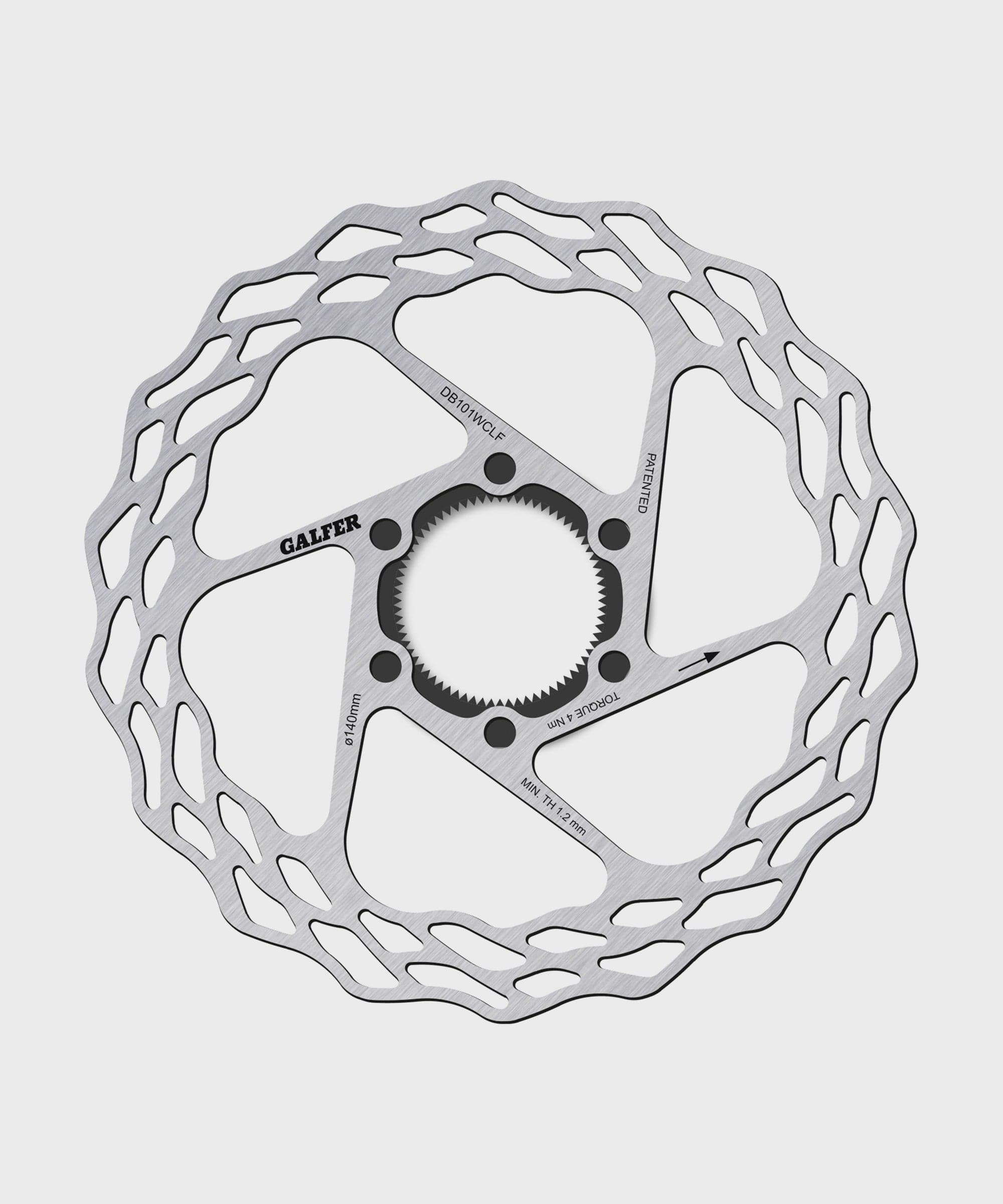 Galfer Wave Road Disc Rotor - Centerlock Fulcrum - 140 x 1.8mm