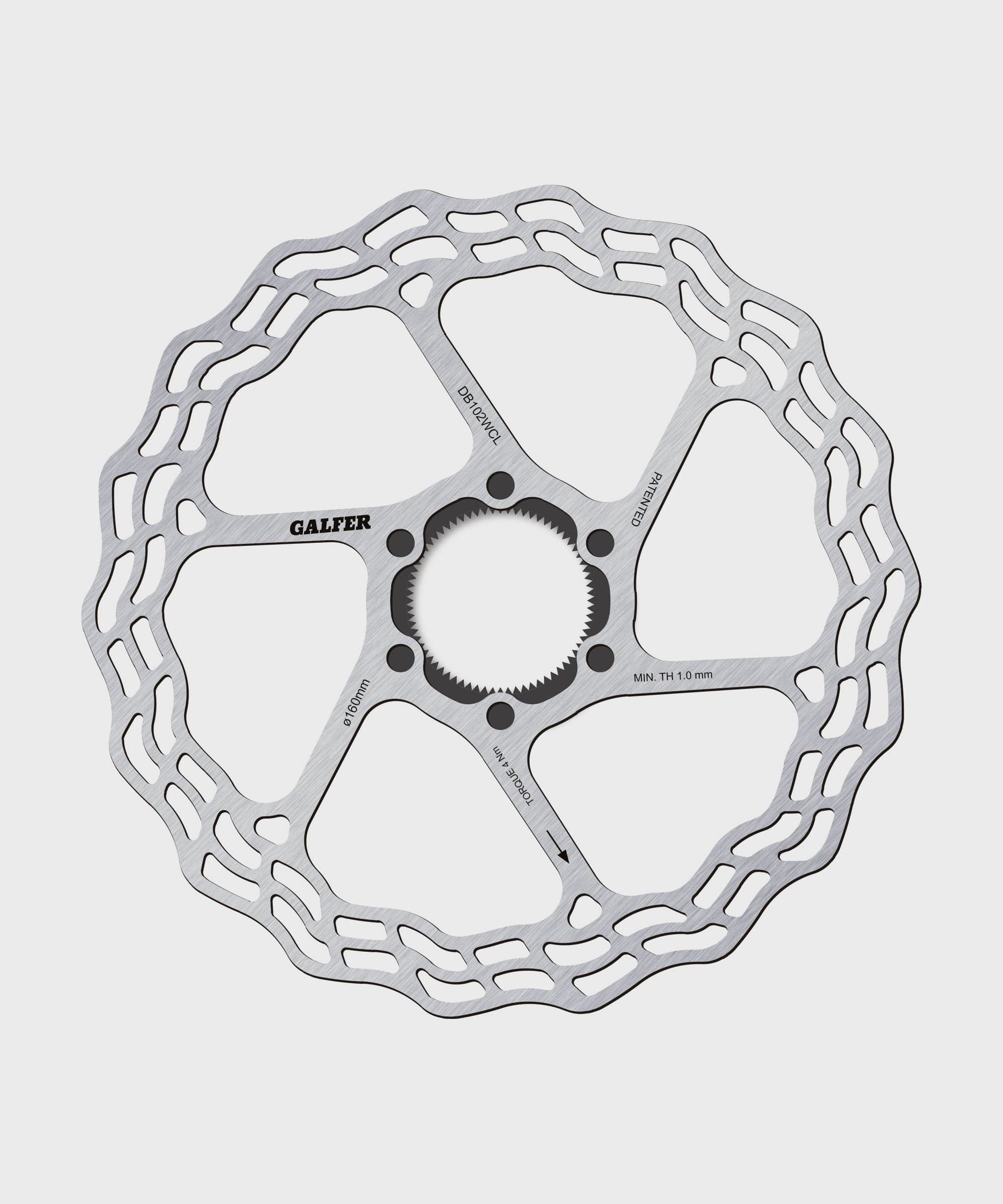 Galfer Wave Road Disc Rotor - Centerlock - 160 x 1.8mm