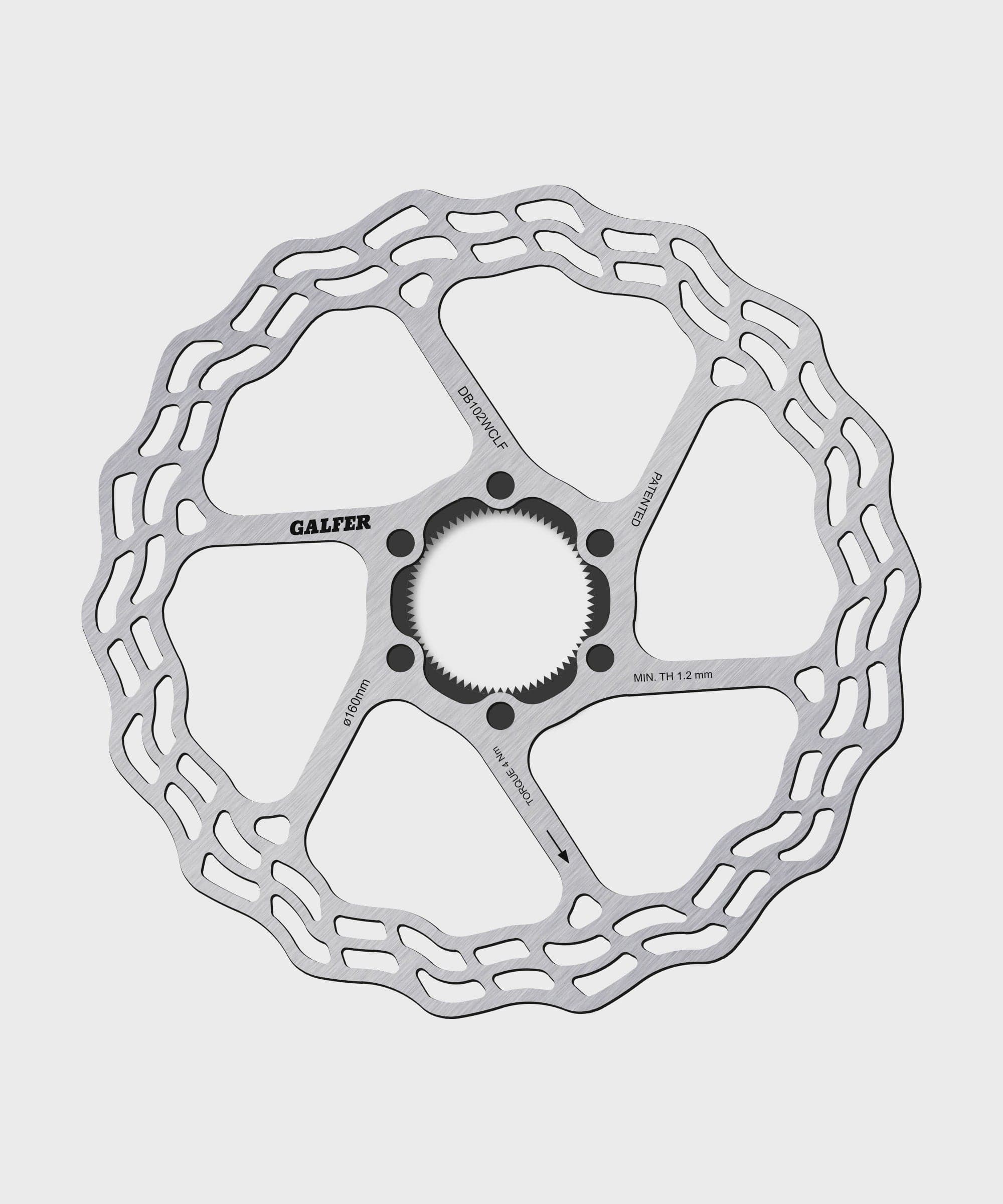Galfer Wave Road Disc Rotor - Centerlock Fulcrum - 160 x 1.8mm