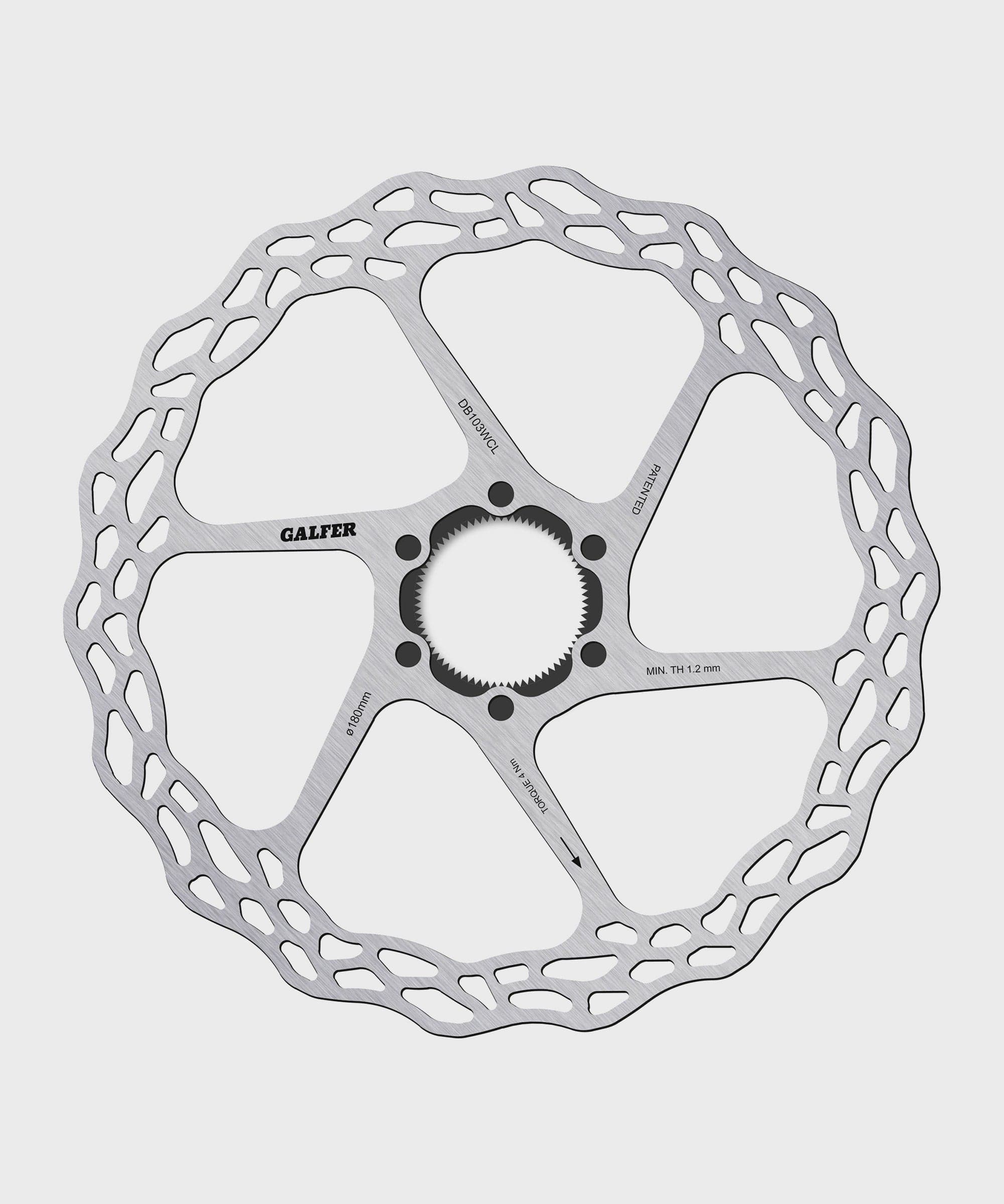 Galfer Wave Road Disc Rotor - Centerlock - 180 x 1.8mm