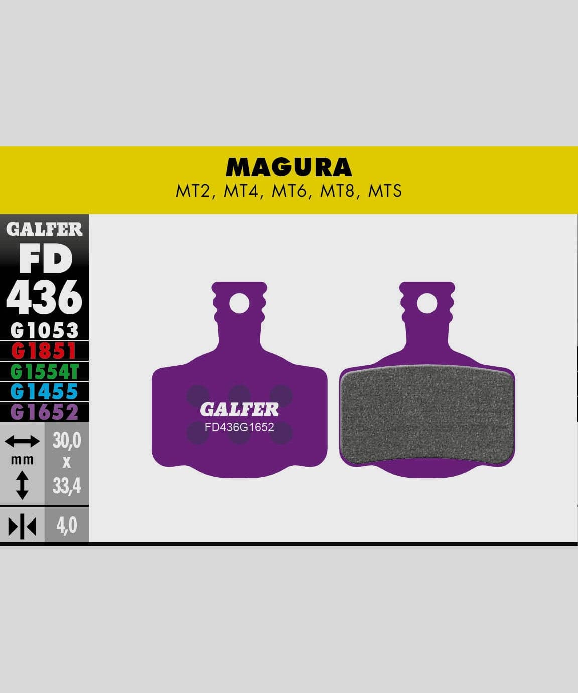 Galfer E-Bike Disc Brake Pad - Magura - MT2 / MT4 / MT6 / MT8