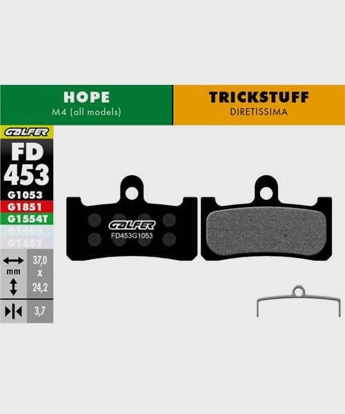 Galfer Standard Bike Disc Brake Pad - Hope - M4 | Trickstuff - Diretissima