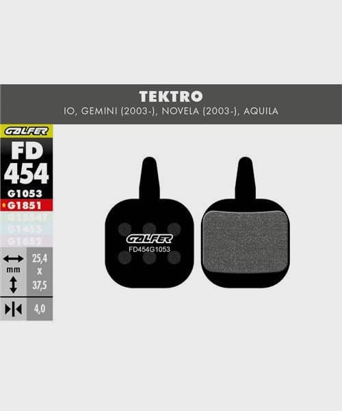 Galfer Standard Bike Disc Brake Pad - Tektro - Gemini / Novela / Aquila