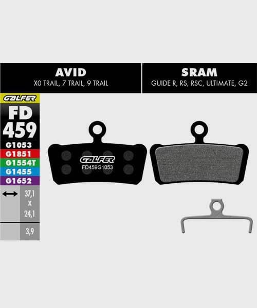 Galfer Standard Bike Disc Brake Pad - Avid - XO Trail | SRAM - Guide R / RS / RS