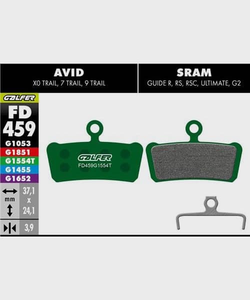 Galfer Team Disc Brake Pad - Avid - XO Trail | SRAM - Guide R / RS / RSC / G2
