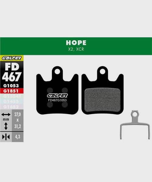 Galfer Standard Bike Disc Brake Pad - Hope - X2 / XCR