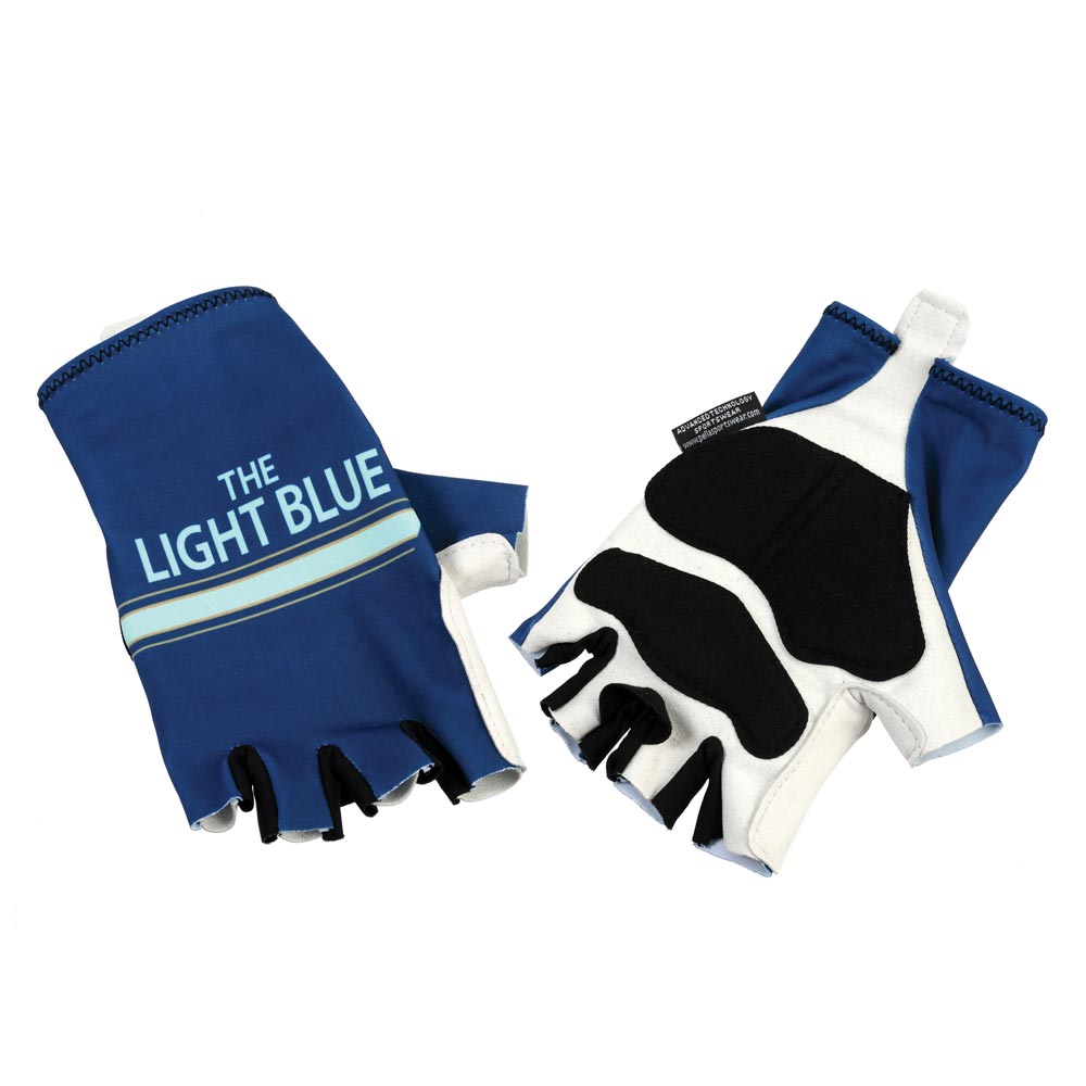 Light Blue Sport Nuovo Lycra Track Mitts Blue XL
