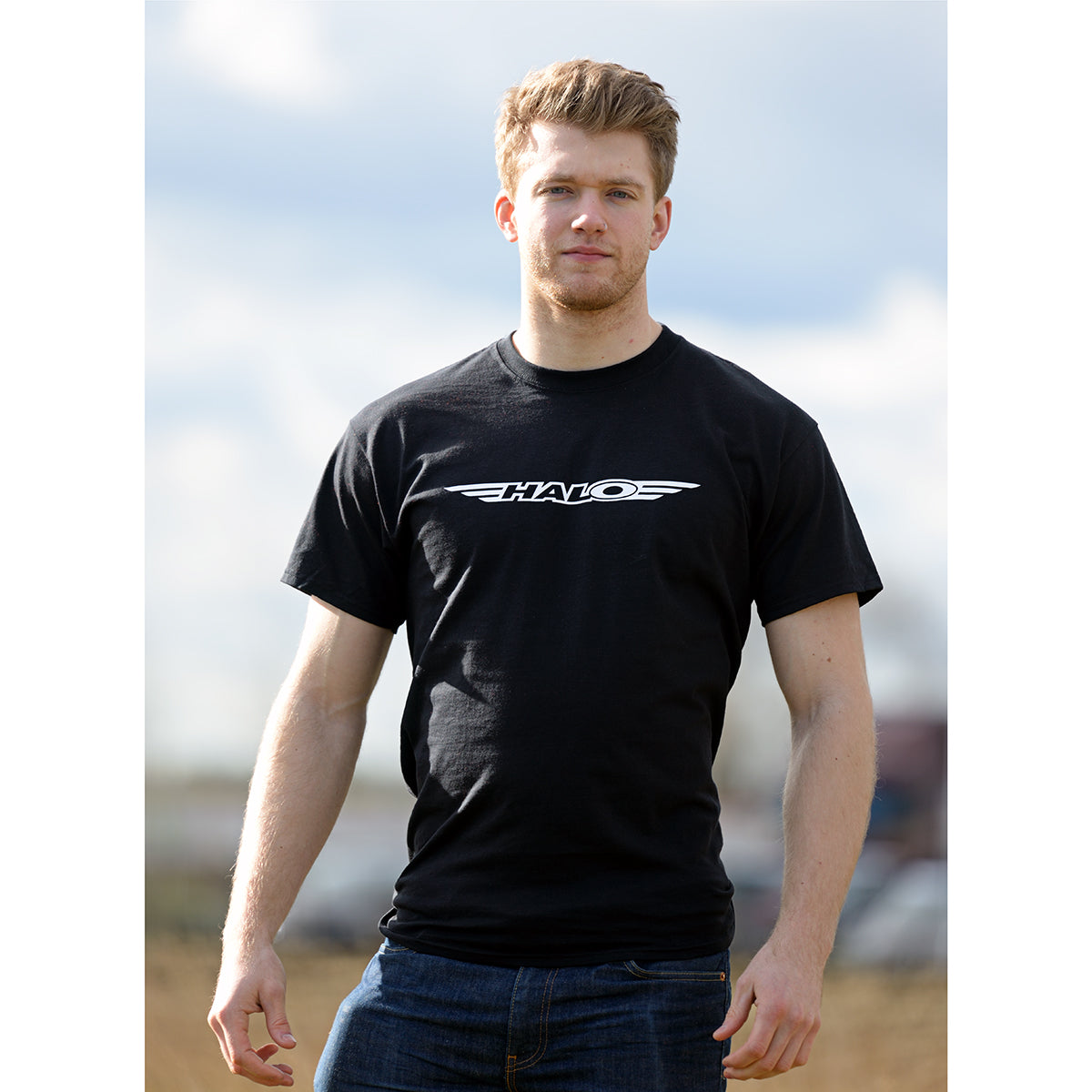 Halo Tech Logo T-Shirt Black Large