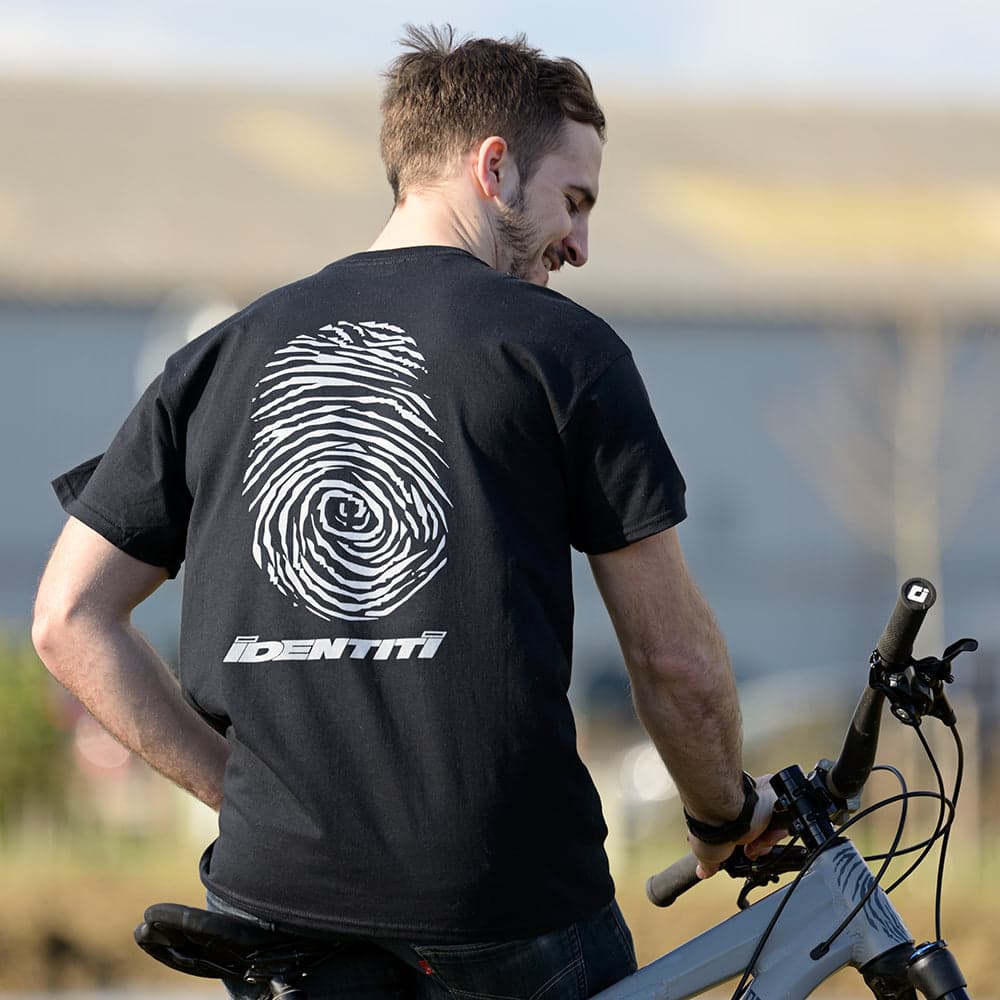 Identiti F-print Logo T-shirt Black Large