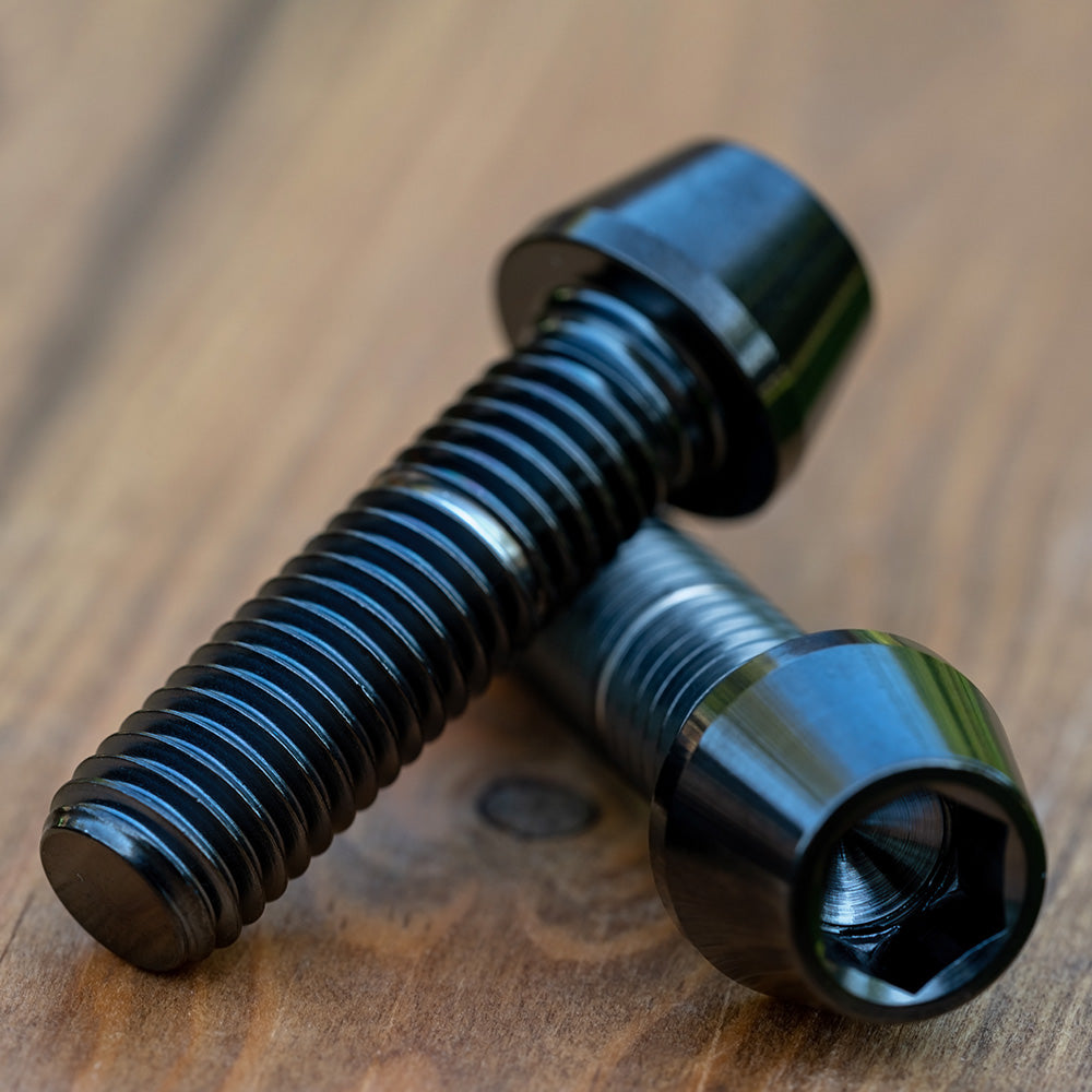 Halo DJD and MT Supadrive SS Titanium Bolts Black M10x1.5x35mm