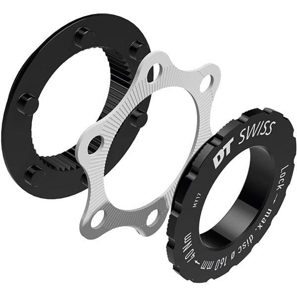 DT Swiss Centre-Lock to 6-bolt fitting adapter for Road; QR; 9 or 12 mm Axles