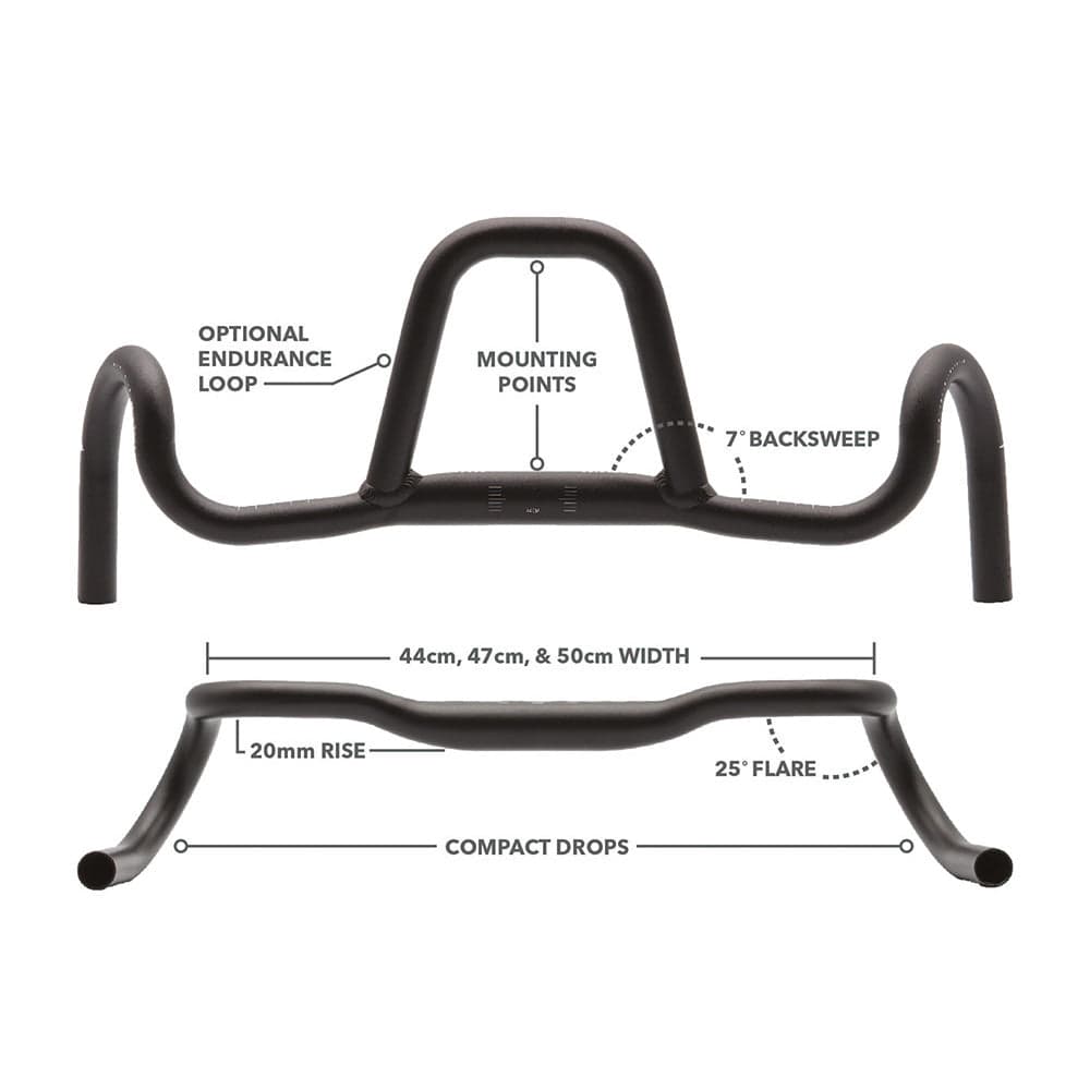 Redshift Sports Kitchen Sink Handlebar - Loop Black 44cm