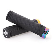 Gusset Grips S2 Lock-On Grips - Extra Soft Oil Slick  Black/Oil Slick 133mm