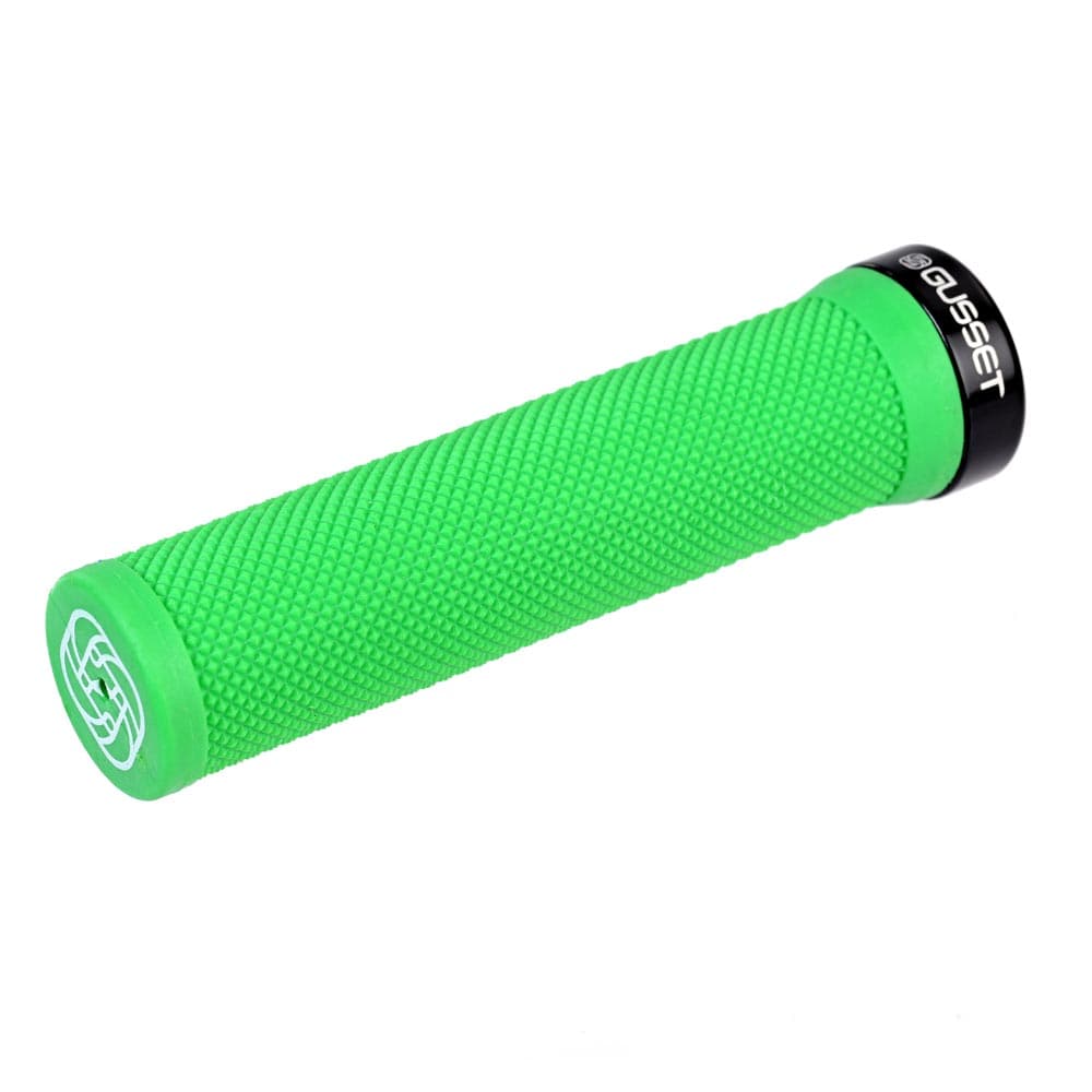 Gusset Grips Single File Lock-On Grips Green 133mm