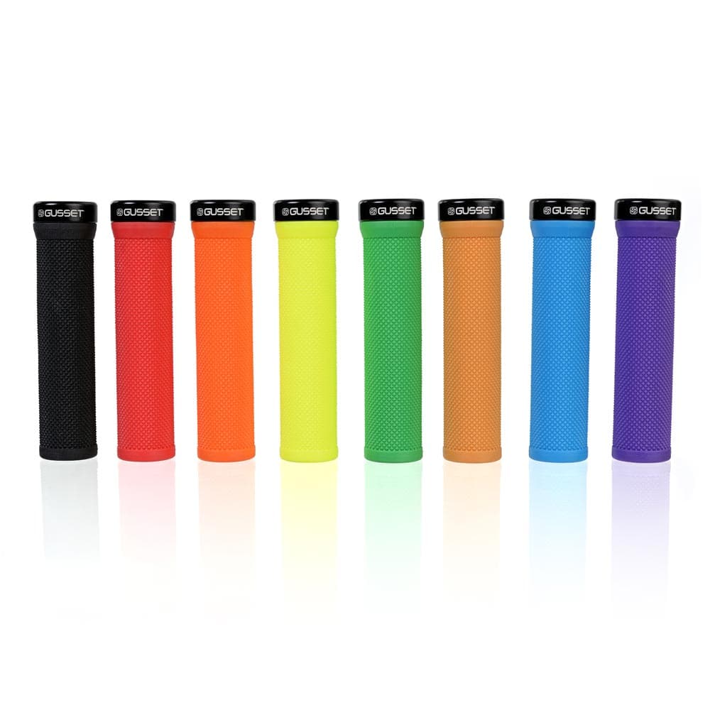 Gusset Grips Single File Lock-On Grips Blue 133mm