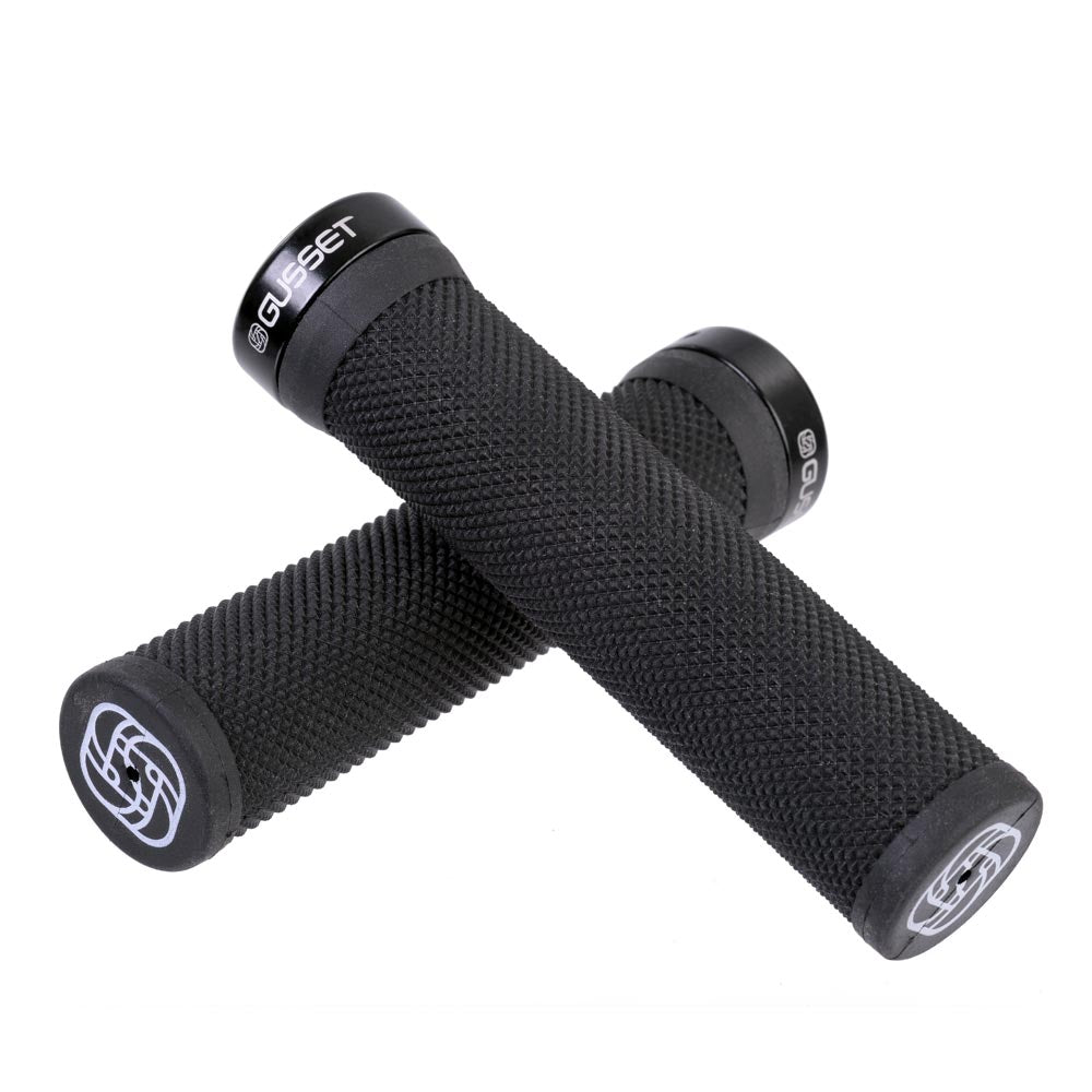 Gusset Grips Single File Lock-On Extra Soft Black 133mm