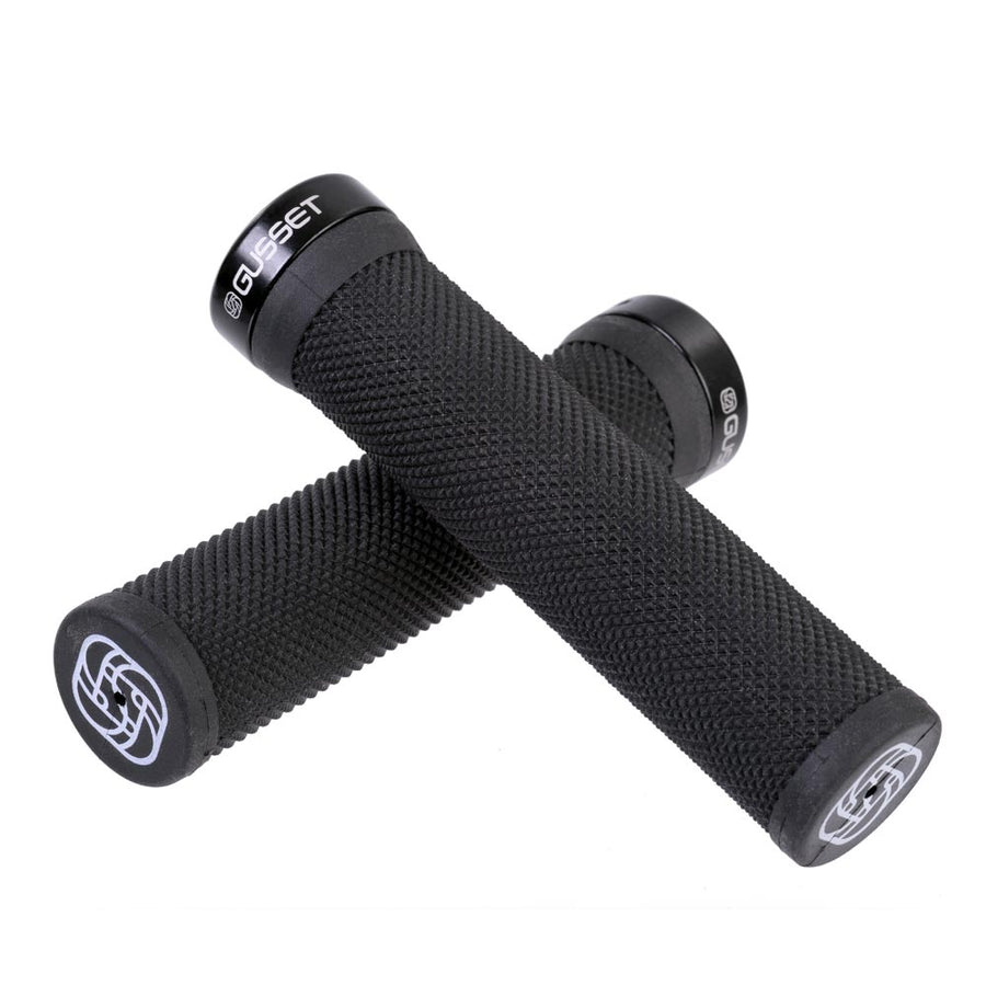 Gusset Grips Single File Lock-On Extra Soft Black 133mm