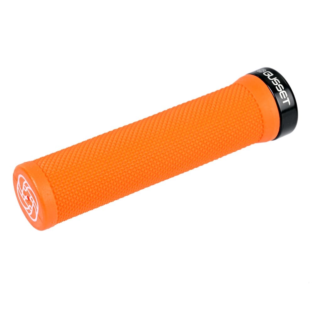 Gusset Grips Single File Lock-On Grips Fluro Orange 133mm