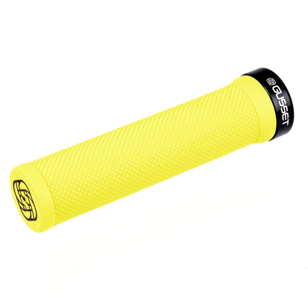 Gusset Grips Single File Lock-On Grips Fluro Yellow 133mm