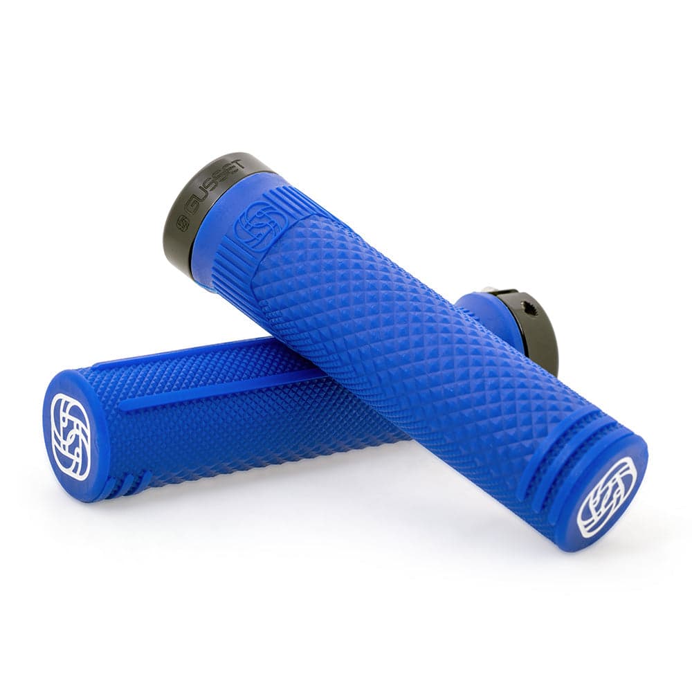 Gusset Grips S2 Lock-On Grips - Extra Soft  Blue 133mm