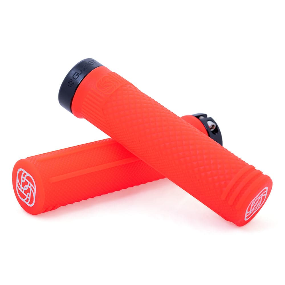 Gusset Grips S2 Lock-On Grips - Extra Soft  Fluro Orange 133mm