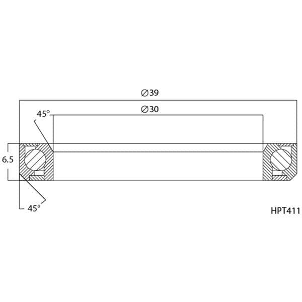M Part Elite Headset R411 Bearing Pair (30x39x6.5 45x45) EC30 ZS42