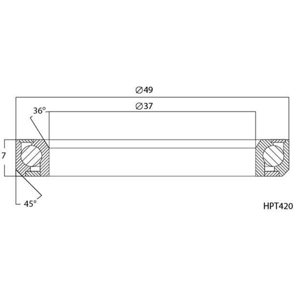 M Part Elite Headset R429 Bearing (37x49x7 36x45) IS49 36 degrees