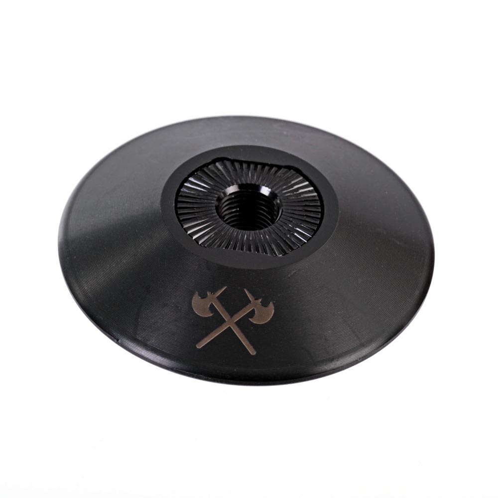 Demolition BMX Hub Guards Matte Black Front