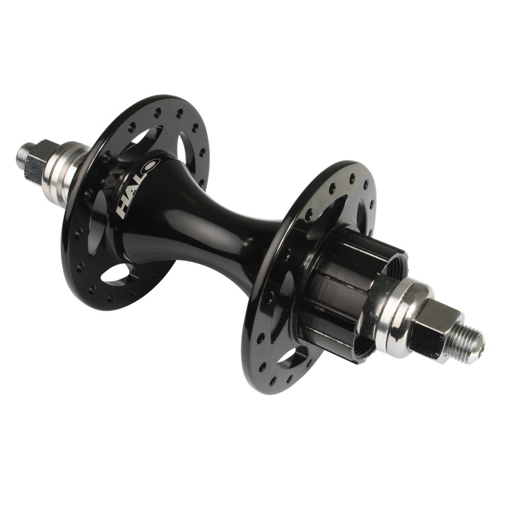 Halo Rear Fix-G Track Hubs Black 48H