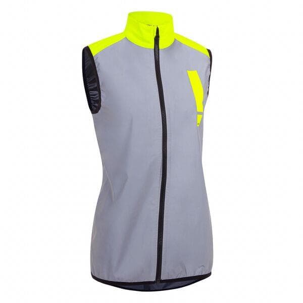 HUMP Women's Ultra Reflect Gilet - Silver Reflect / Hi-Viz Yellow - Size 14