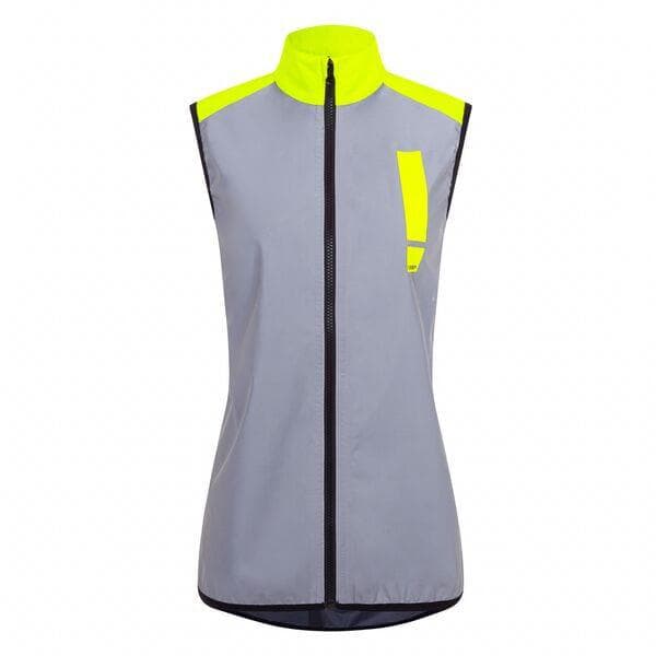 HUMP Women's Ultra Reflect Gilet - Silver Reflect / Hi-Viz Yellow - Size 14