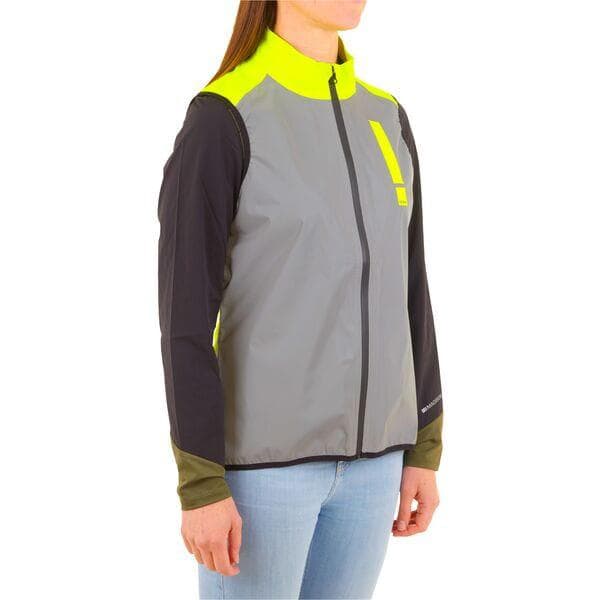 HUMP Women's Ultra Reflect Gilet - Silver Reflect / Hi-Viz Yellow - Size 10