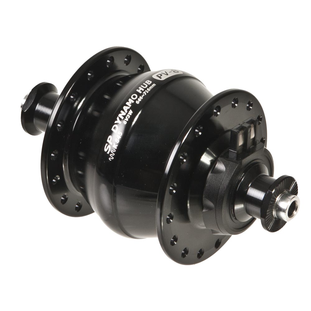 SP Dynamo SV8 100mm Rim brake dynamo hub  Black 32H