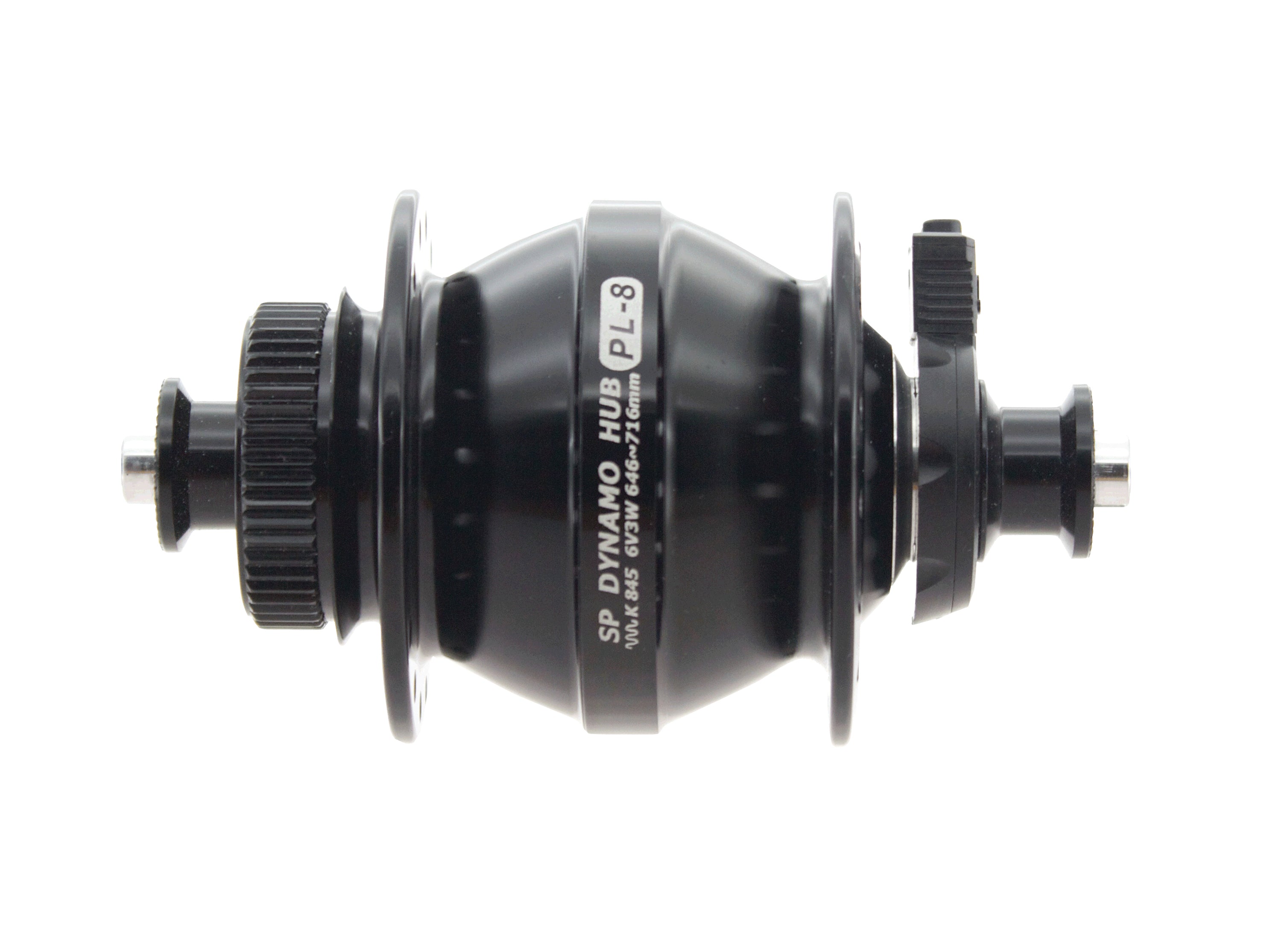SP Dynamo PD8 - PL8 100mm disc brake dyno hub Black 32H