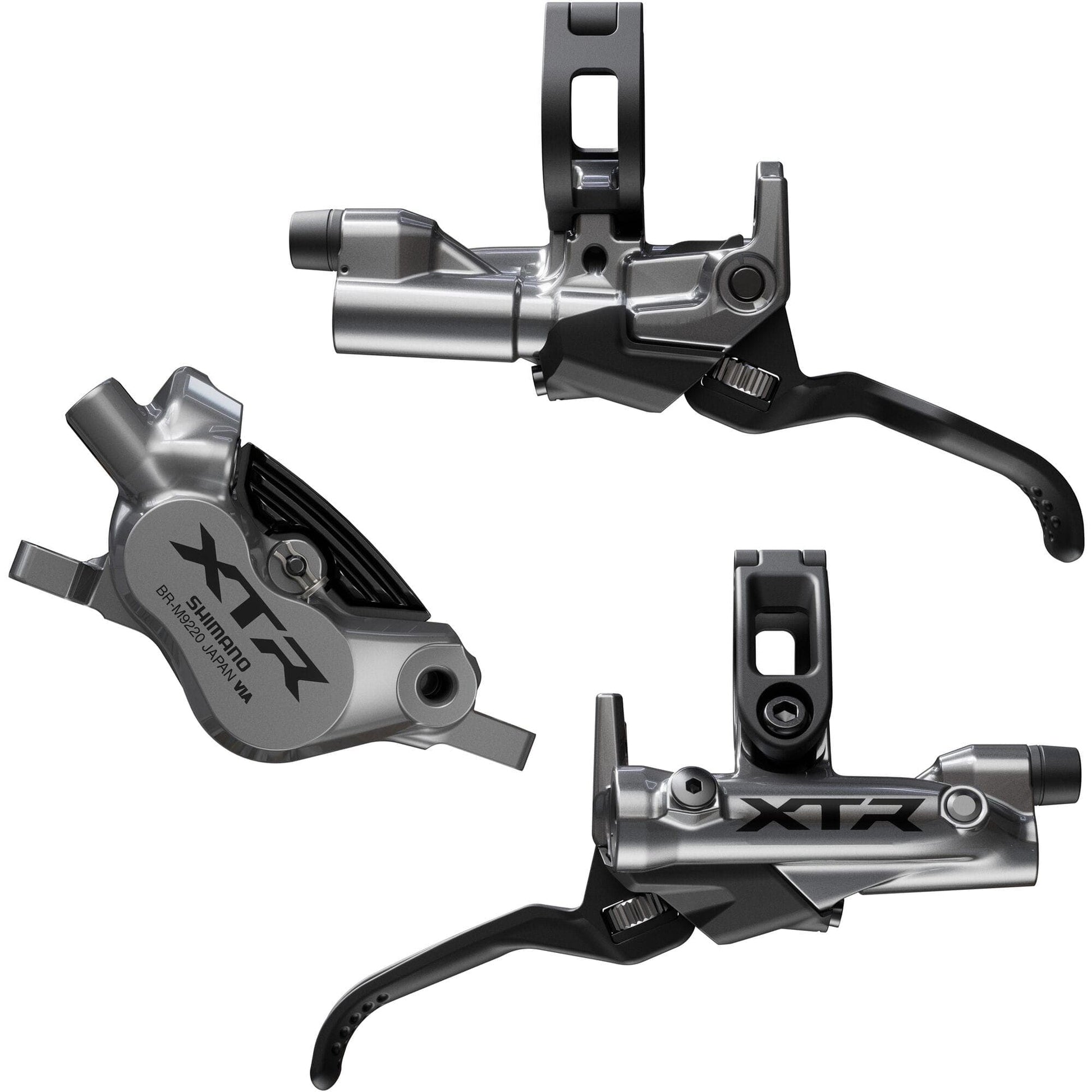Shimano-XTR-BR-M9220/BL-M9220-XTR-4-pot-brake-levers-and-callipers,-front-and-rear