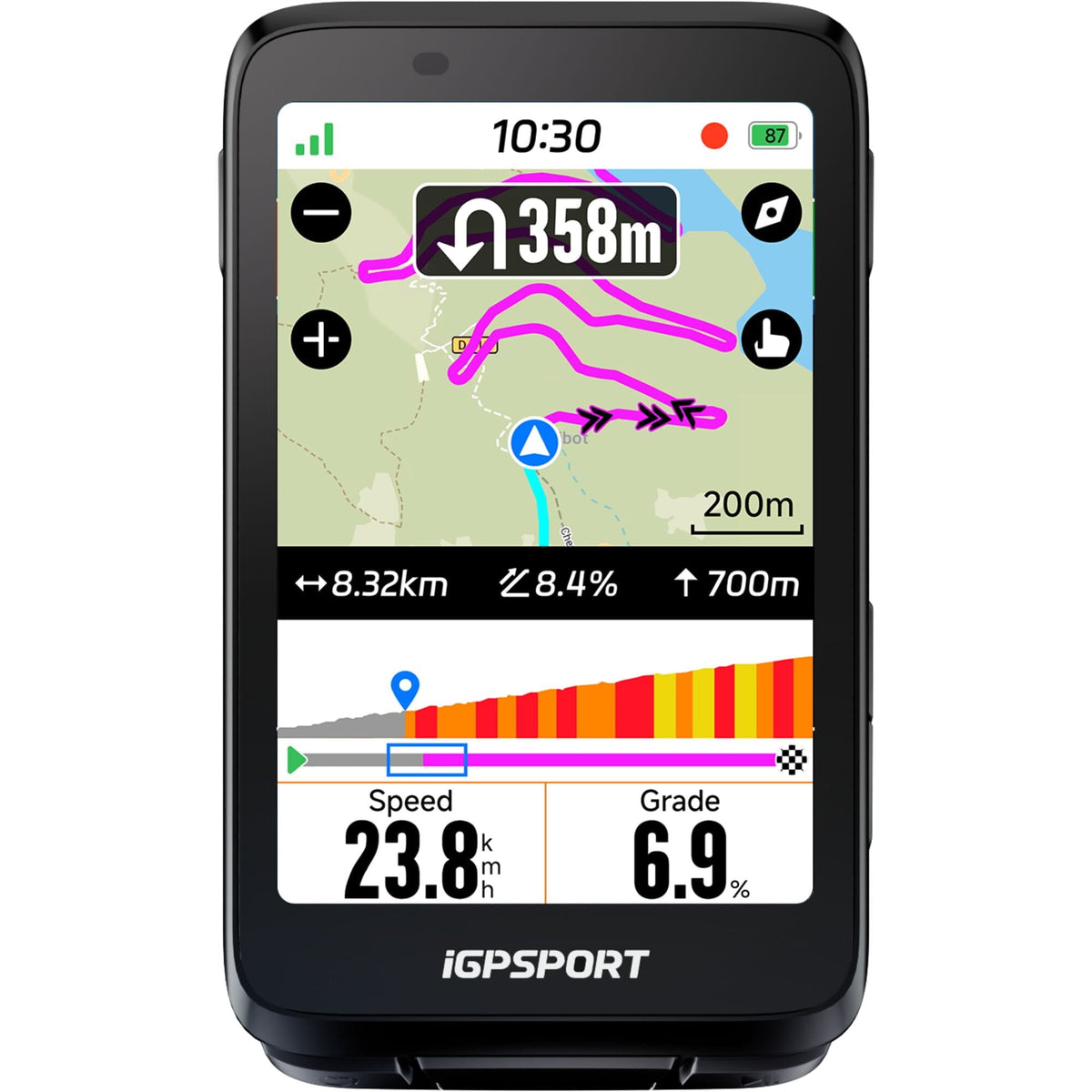 IGPSport GPS Cycling Computer BiNavi - black