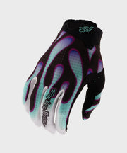Troy Lee Designs Youth Air Glove - Overspray - Black/Real Teal - Y-L