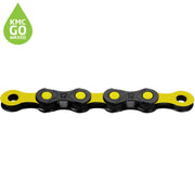 KMC X12 DLC Waxed Chain 126L - Black / Yellow