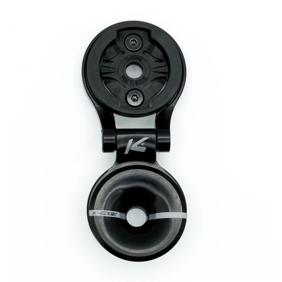 K-Edge Garmin Race Stem Mount; with Top Cap; Adjustable; Black Anodised