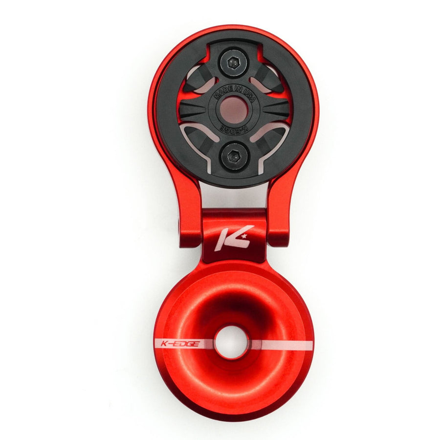 K-Edge Garmin Race Stem Mount; with Top Cap; Adjustable; Red Anodised