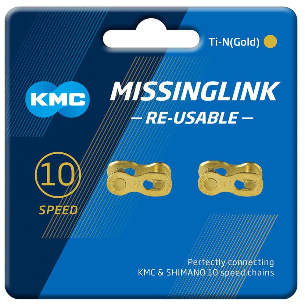 KMC MissingLink 10R Ti-Ni Gold 2Pr (Re-useable)