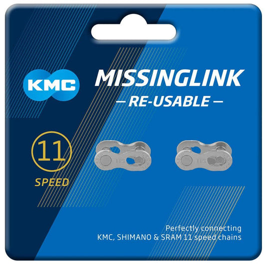 KMC MissingLinks 11R Silver 2 Pr (Re-useable)