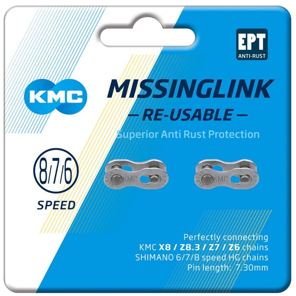 KMC MissingLink 7/8 EPT Silver 2Pr (Reusable)