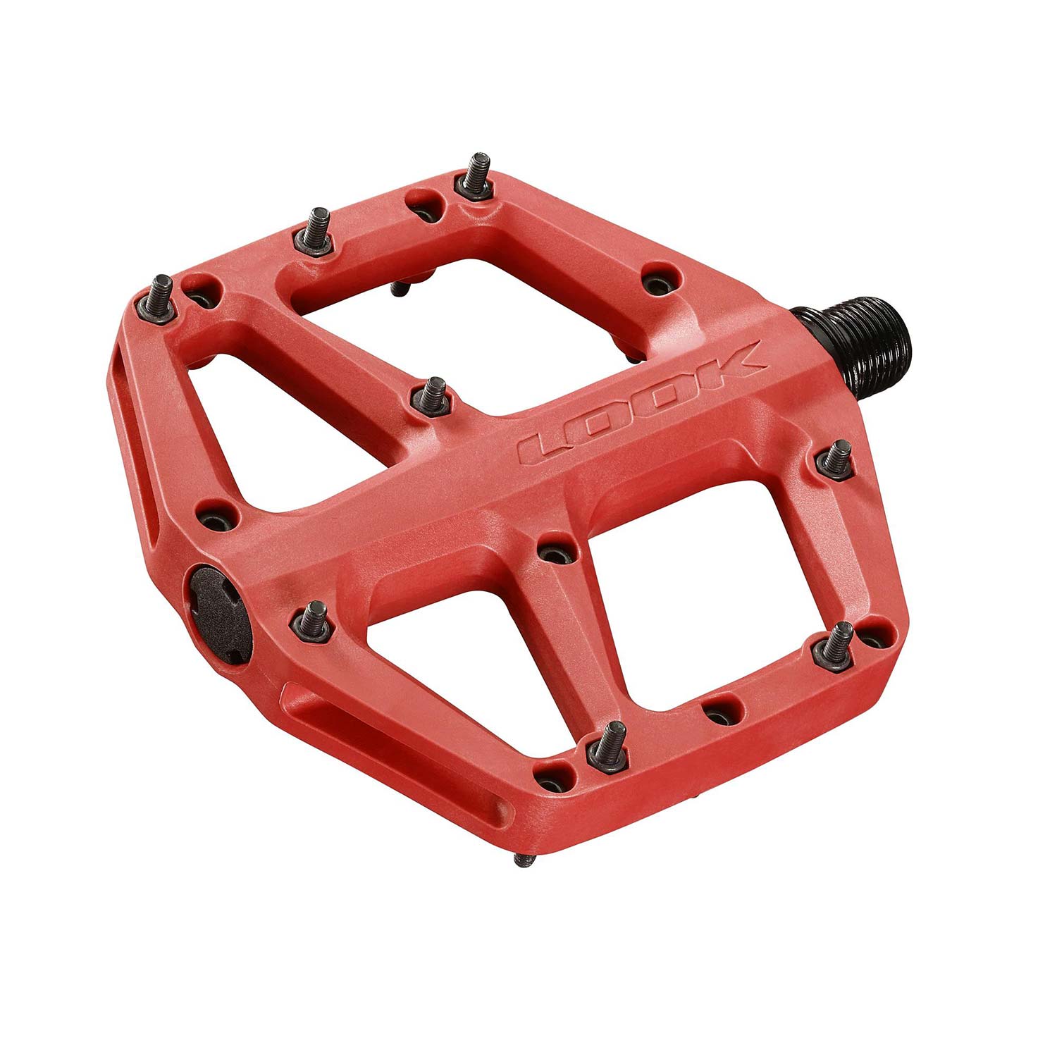 Look Trail Roc Fusion Flat Mtb Pedals: Red