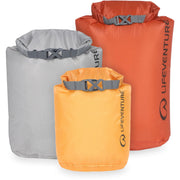 Lifeventure Ultralight DryBag Multipack (1L; 2L; 5L); Earth Tones